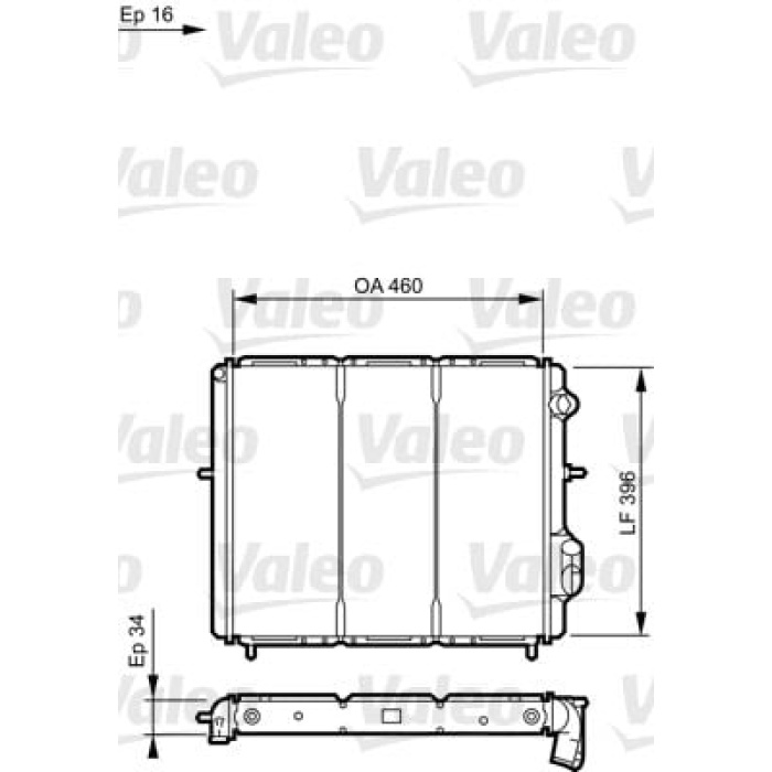 Renault Clio 1990-1999 Arası 1.9 D, 1.9 RND Valeo Marka Su Radyatörü