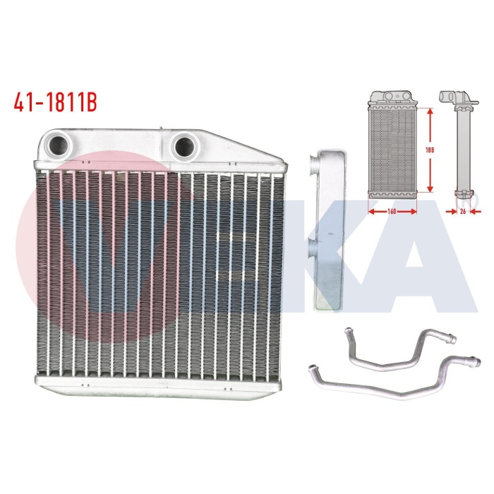 Doblo IV 1.6 Euro 5 Kalorifer Radyatör Borulu Veka 41-1811B