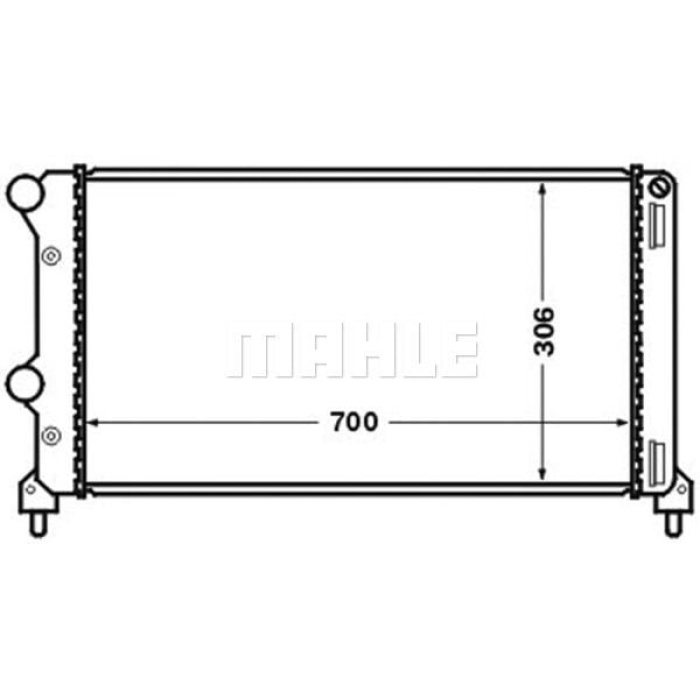 Fiat Doblo 2000-2005 Arası 1.3 JTD 16V Multijet, 1.3 D Multijet, 1.9 JTD Multijet, 1.3 JTD 16V, 1.9 JTD, 1.9 D Multijet Mahle Marka Su Radyatörü
