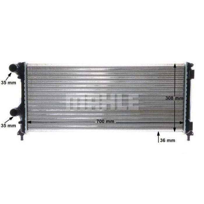 Fiat Doblo 2000-2005 Arası 1.3 JTD 16V Multijet, 1.3 D Multijet, 1.9 JTD Multijet, 1.3 JTD 16V, 1.9 JTD, 1.9 D Multijet Mahle Marka Su Radyatörü