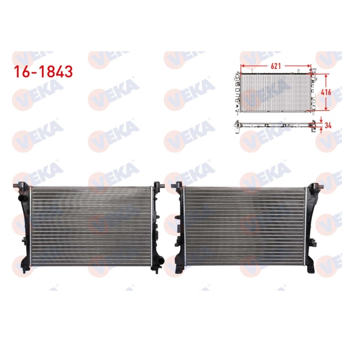 Egea 1.4 T-Jet Su Radyatörü Veka 16-1843