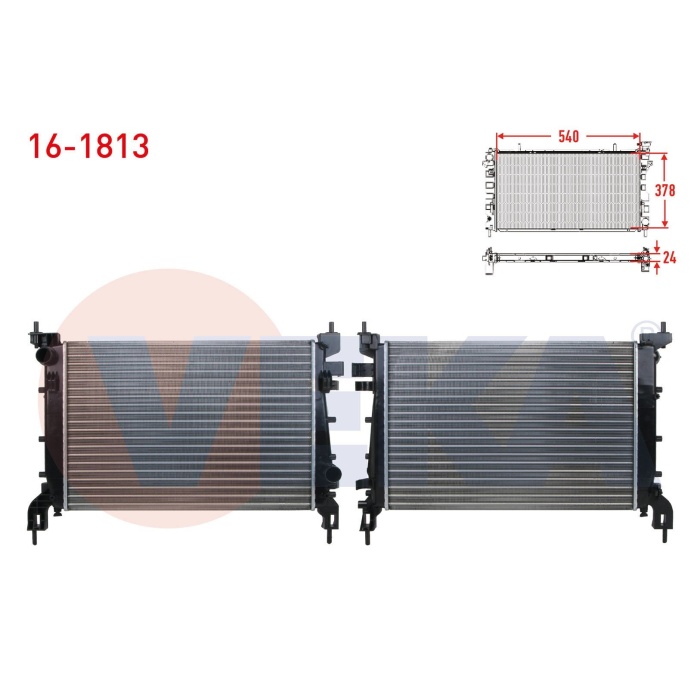 Linea 1.4 8V Su Radyatörü Veka 16-1813