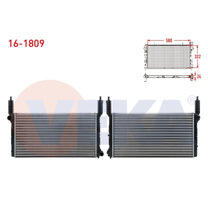 Doblo 1.4 Su Radyatörü Veka 16-1809