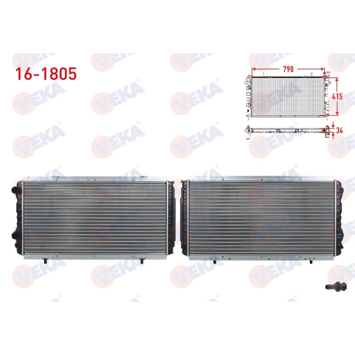 Ducato II 02-06 2.8 JTD Su Radyatörü Veka 16-1805