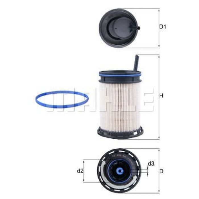 Audi Q8 2018-2022 Arası 50 TDI Mild Hybrid quattro, 45 TDI Mild Hybrid quattro, SQ8 TDI Mild Hybrid quattro Mahle Marka Yakıt Filtresi