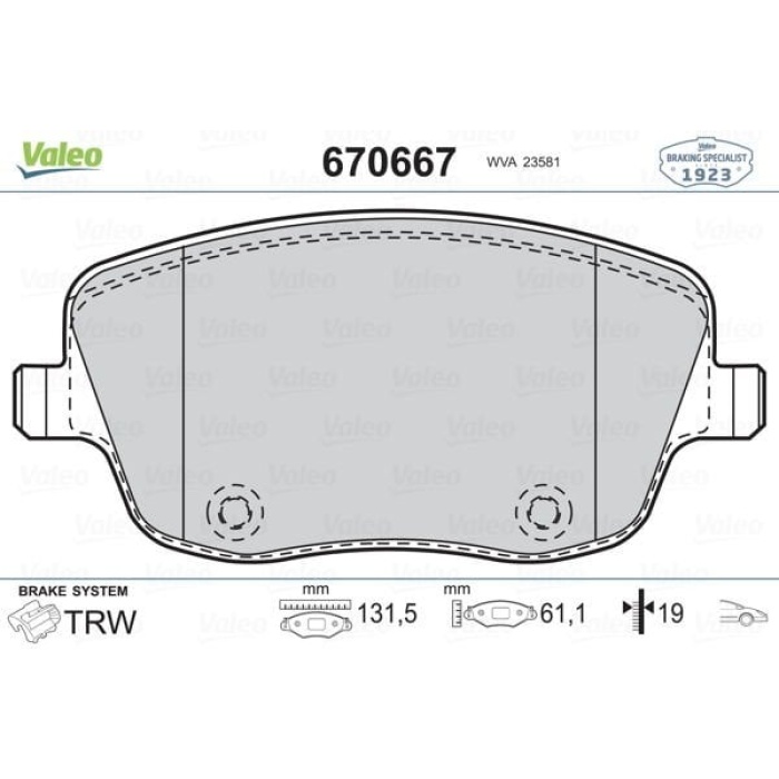 Skoda Roomster 2006-2015 Arası 1.9 TDI Valeo Marka Ön Balata