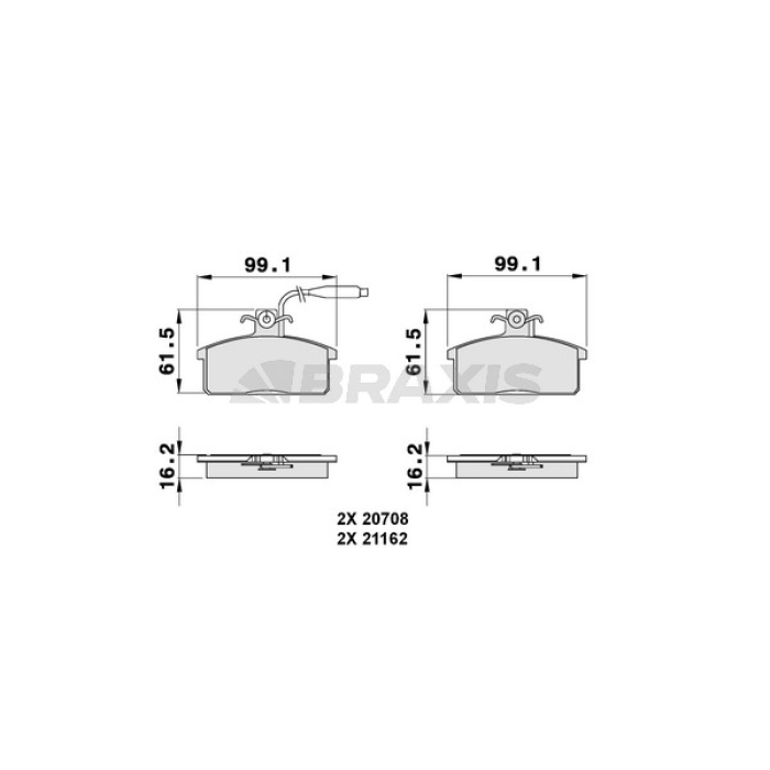 Seat Marbella 1986-1999 Arası 0.9, 0.9 Cat Braxis Marka Ön Balata