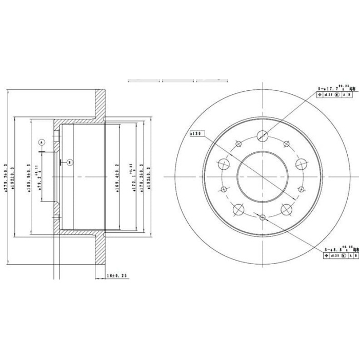 Ducato II 2.8JTD 16 Arka Fren Disk Takımı Mga MGA-50125
