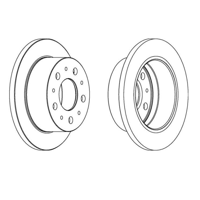 Ducato III 2.3 mjt 16 Arka Fren Disk Takımı Ferodo FRD-DF1574