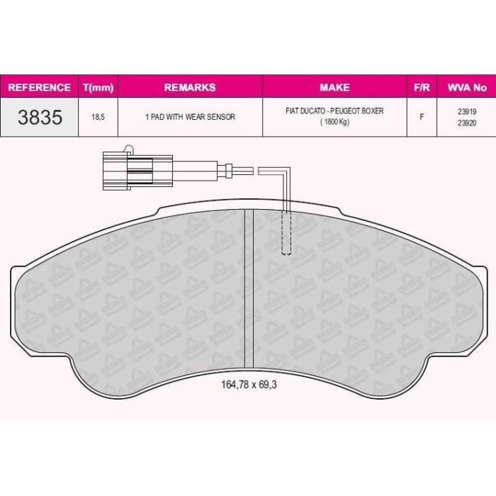Ducato II 2.8JTD 16 Ön Fren Balata Takımı Beşer BEŞER-3835