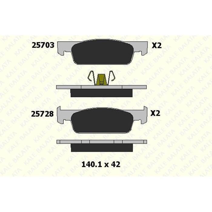 Renault Clio 2012-2017 Arası 1.5 dCi 90, 0.9 TCe 90, 1.2 16V, 1.5 dCi 75 Kale Marka Ön Balata