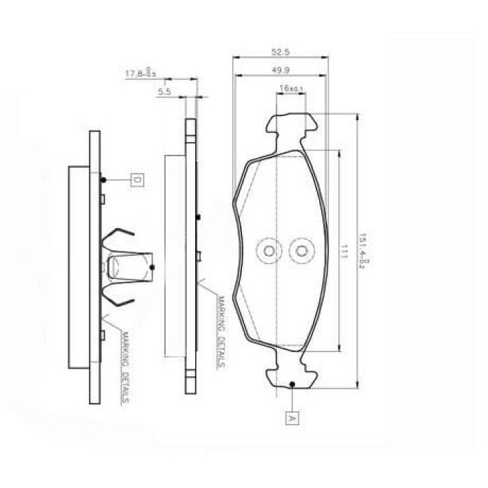 Doblo I Orijinal On Fren Balata Takımı 77362205