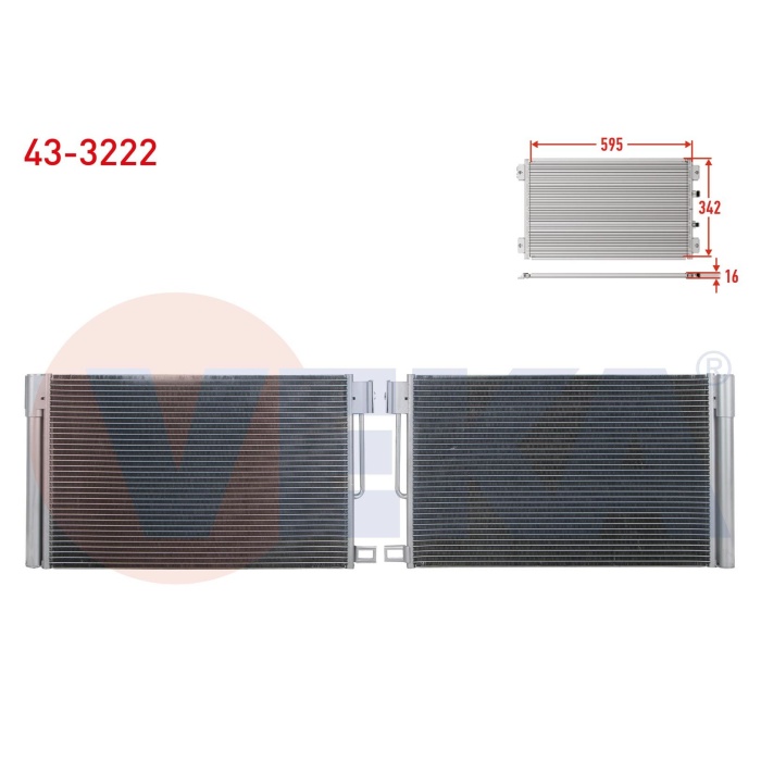 Fioirno 1.3 Klima Radyatörü Veka 43-3222