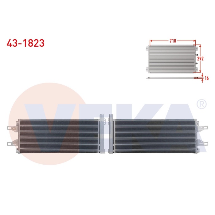 Ducato III 2014- 2.3 mjt Euro5 Klima Radyatörü Veka 43-1823