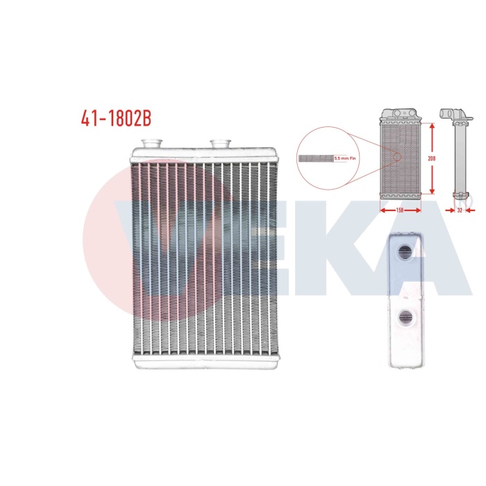 Doblo 1.2 Kalorifer Radyatörü Veka 41-1802B