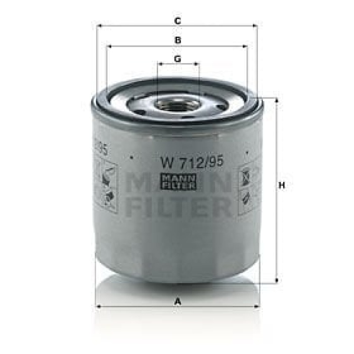 Skoda Citigo 2011-2019 Arası 1.0 Mann Marka Yağ Filtresi