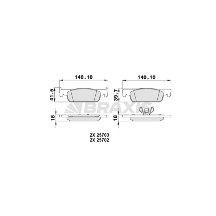 Renault Clio 2012-2016 Arası 1.5 dCi 90, 1.2 16V, 0.9 TCe 90, 1.5 dCi 75 Braxis Marka Ön Balata