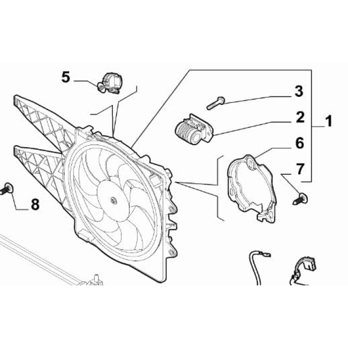 Doblo IV 1.6 Euro 6 Fan Motoru (Davlumbazlı) Lancia 52192394