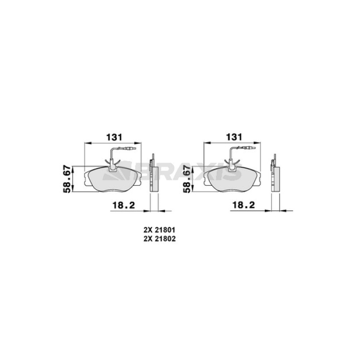 Peugeot 806 1994-2002 Arası 2.0 Turbo, 1.9 TD Braxis Marka Ön Fişli Balata