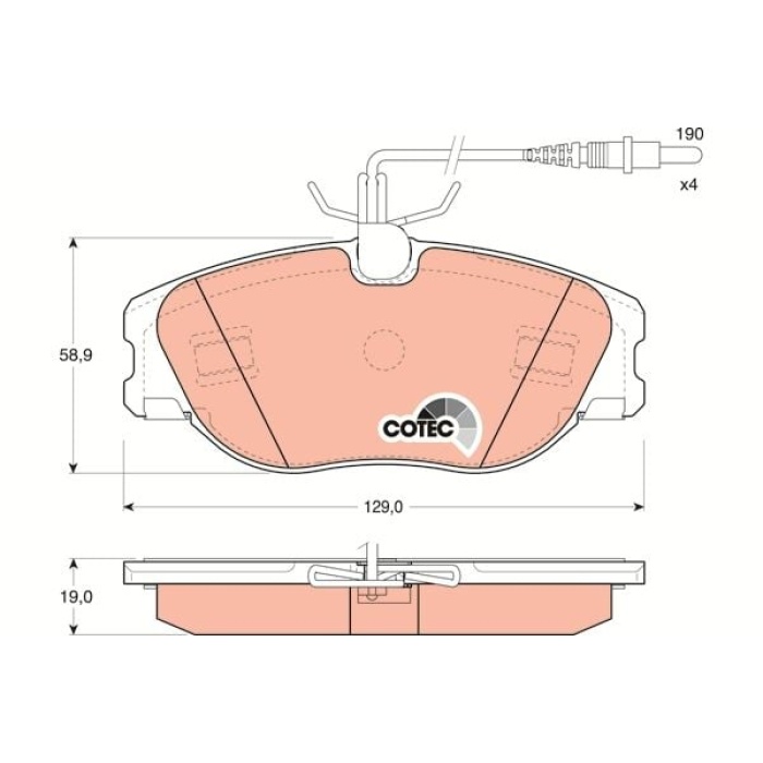 Peugeot 806 1994-2002 Arası 2.0 Turbo, 1.9 TD TRW Marka Ön Fişli Balata