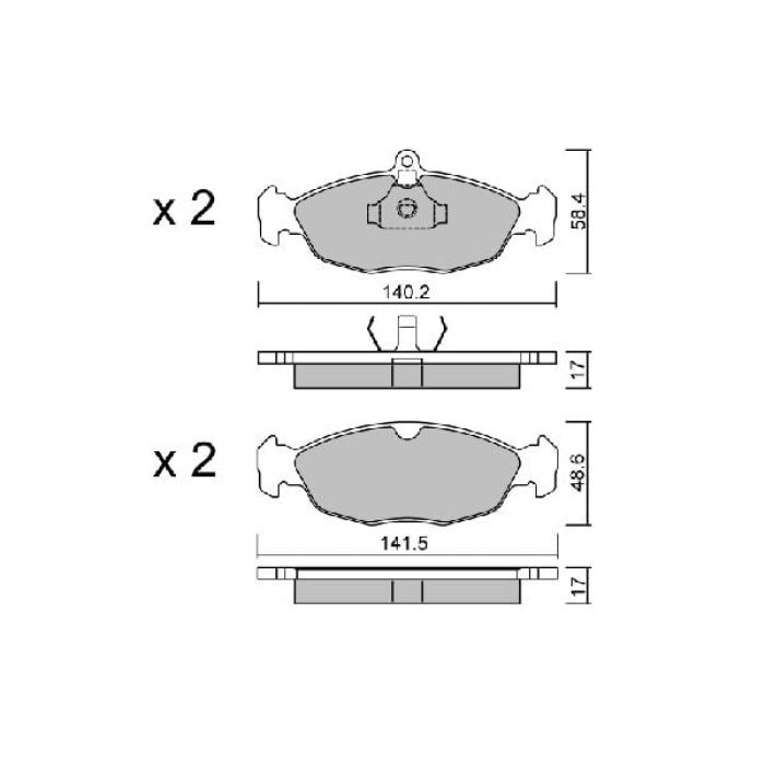 Opel Corsa 1982-2002 Arası 1.6 GSI, 1.0, 1.2 S, 1.4 i, 1.5 TD, 1.4 S Aisin Marka Ön Balata