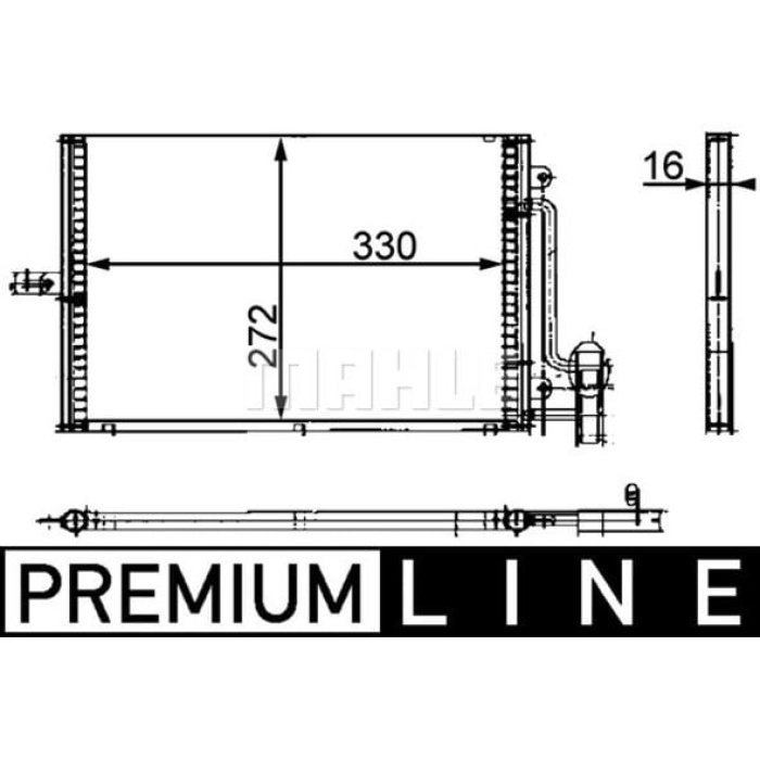 Porsche 911 1997-2005 Arası 3.4 Carrera 4, 3.4 Carrera, 3.6 Carrera 4, 3.6 Carrera, 3.6 Mahle Marka Klima Radyatörü
