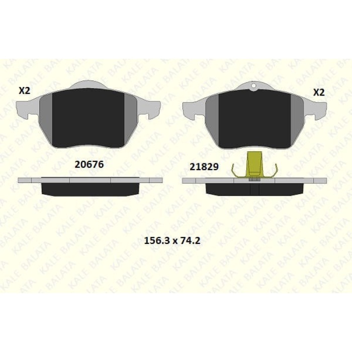 Opel Calibra 1989-1997 Arası 2.5 i V6, 2.0 i Turbo 4x4 Kale Marka Ön Balata