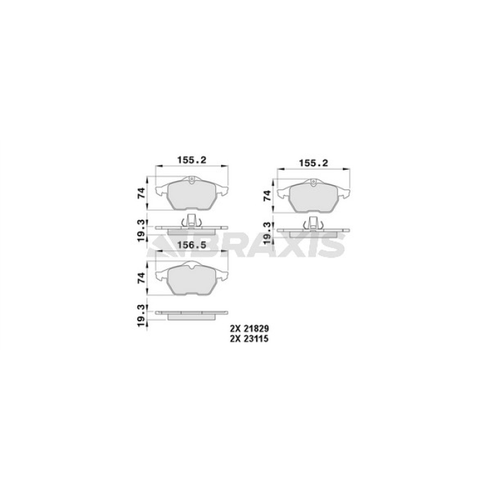 Opel Calibra 1989-1997 Arası 2.5 i V6 Braxis Marka Ön Balata