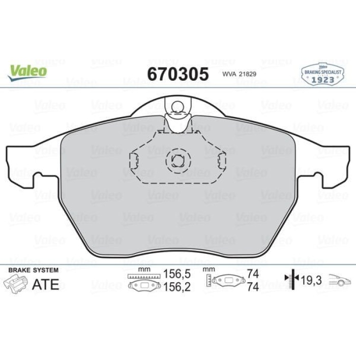 Opel Calibra 1989-1997 Arası 2.5 i V6 Valeo Marka Ön Balata