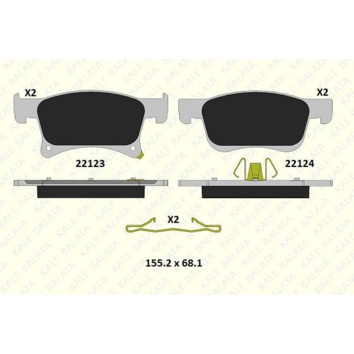 Opel Adam 2012-2019 Arası 1.0 Kale Marka Ön Balata