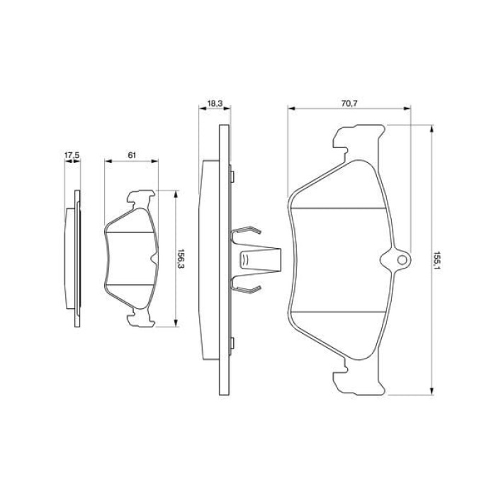 Opel Calibra 1989-1997 Arası 2.5 i V6 Bosch Marka Ön Balata