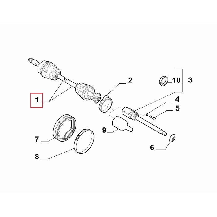 Egea 1.4 T-Jet Ön Sağ Komple Aks (Lalesiz) Opar 46355148