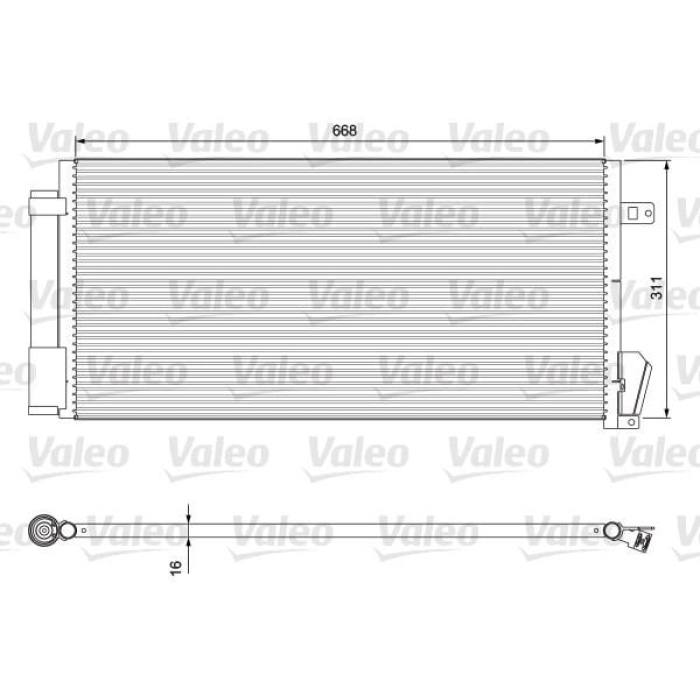 Fiat Doblo 2009-2014 Arası 1.4 Natural Power, 1.6 D Multijet, 1.4 Valeo Marka Klima Radyatörü