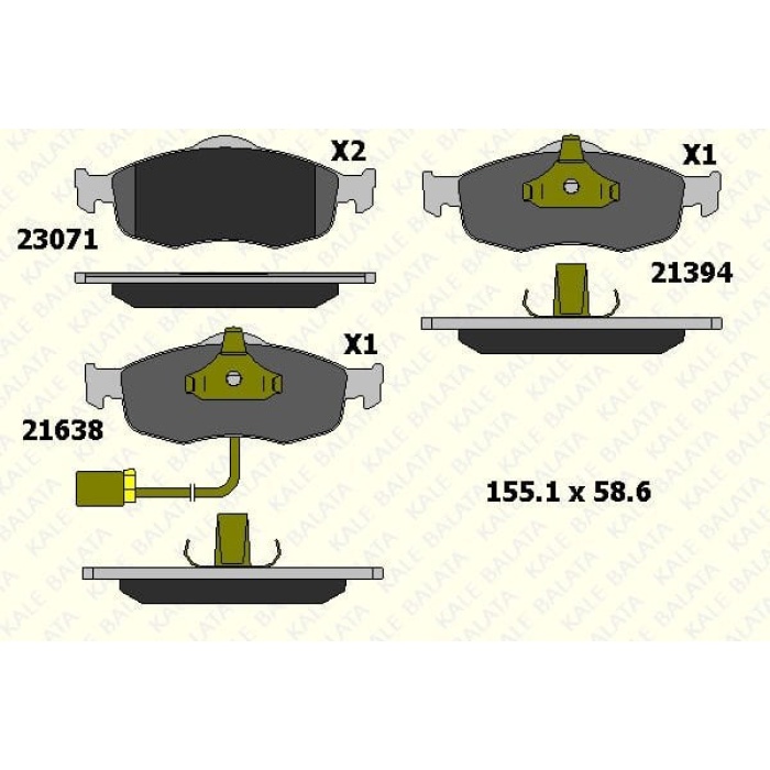 Ford Scorpio 1985-1998 Arası 2.0 i, 2.9 i 4x4, 2.9 i, 2.5 TD, 2.4 i Kale Marka Ön Balata