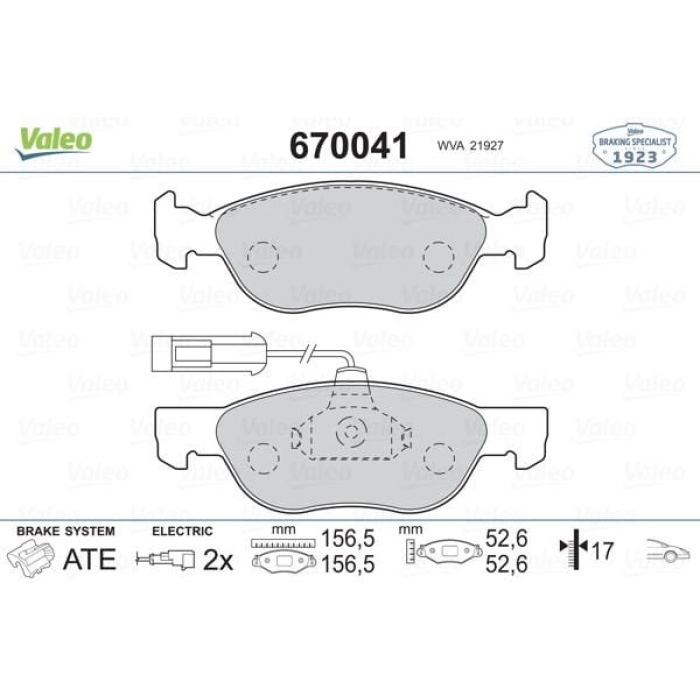 Fiat Coupe 1993-2000 Arası 2.0 16V, 2.0 16V Turbo Valeo Marka Ön Balata