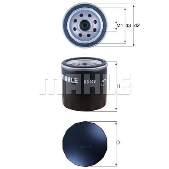 Dacia Lodgy 2012-2016 Arası 1.5 dCi Mahle Marka Yağ Filtresi