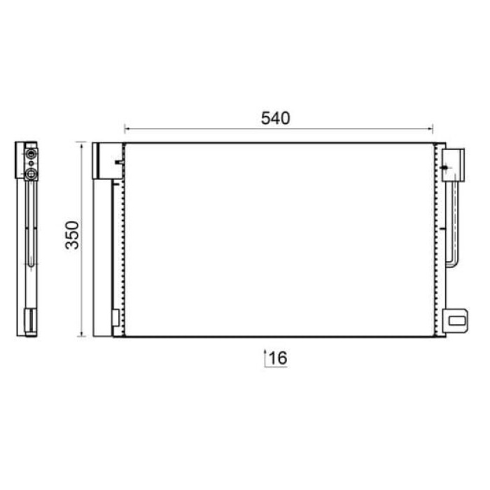 Grande Punto 1.4 16V Klima Radyatörü Mahle MHL-AC367000S