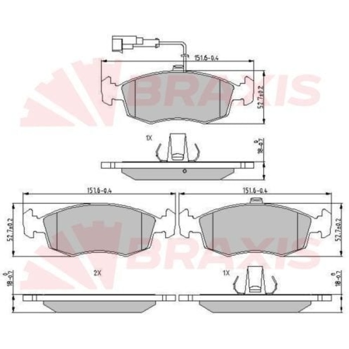 Fiat Palio 1996-2000 Arası 1.2, 1.6 16V, 1.9 D Braxis Marka Ön Balata
