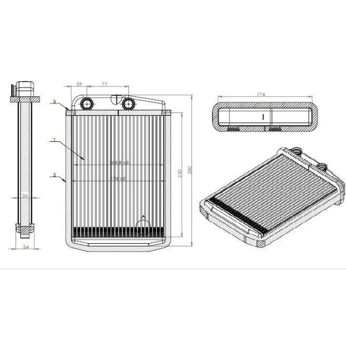 Ducato III 2.3 mjt Kalorifer Radyatörü Mga MGA-81147