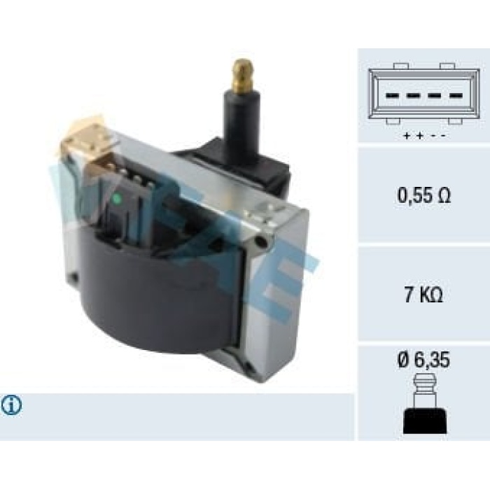 Citroen Ax 1986-1998 Arası 10, 11, 14 FAE Marka Ateşleme Bobini