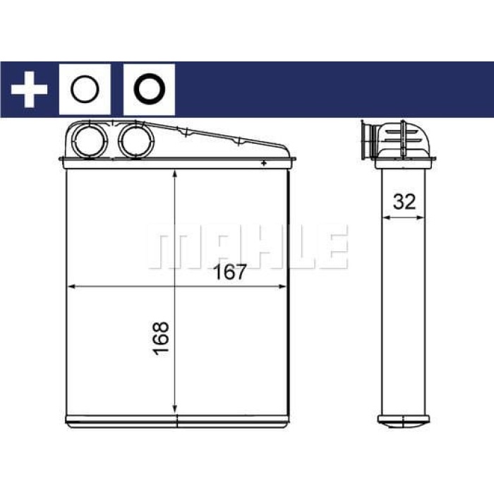 Renault Clio 2005-2014 Arası 1.5 dCi Mahle Marka Kalorifer Radyatörü