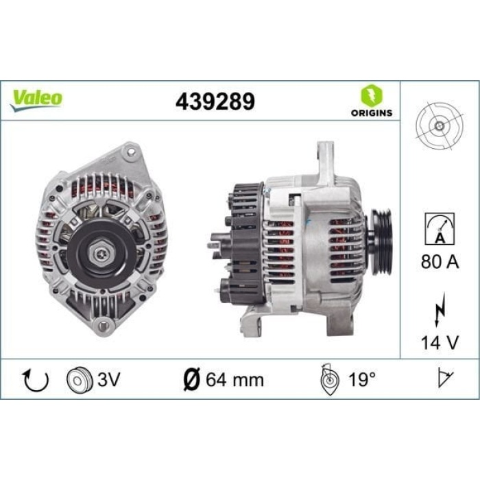 Renault Express 1985-2001 Arası 1.4 Valeo Marka Alternatör