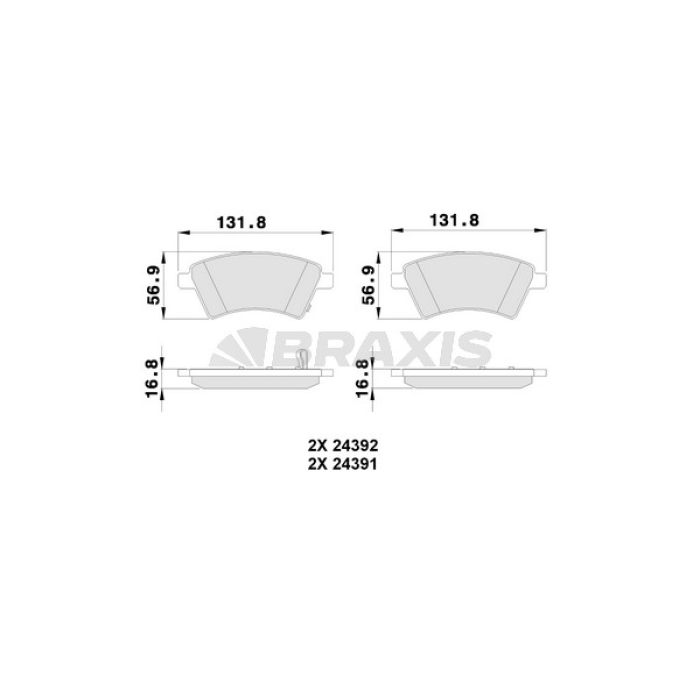Fiat Sedici 2006-2014 Arası 1.6 16V, 1.9 D Multijet, 1.9 D Multijet 4x4, 2.0 D Multijet 4x4, 1.6 16V 4x4, 2.0 D Multijet Braxis Marka Ön Balata