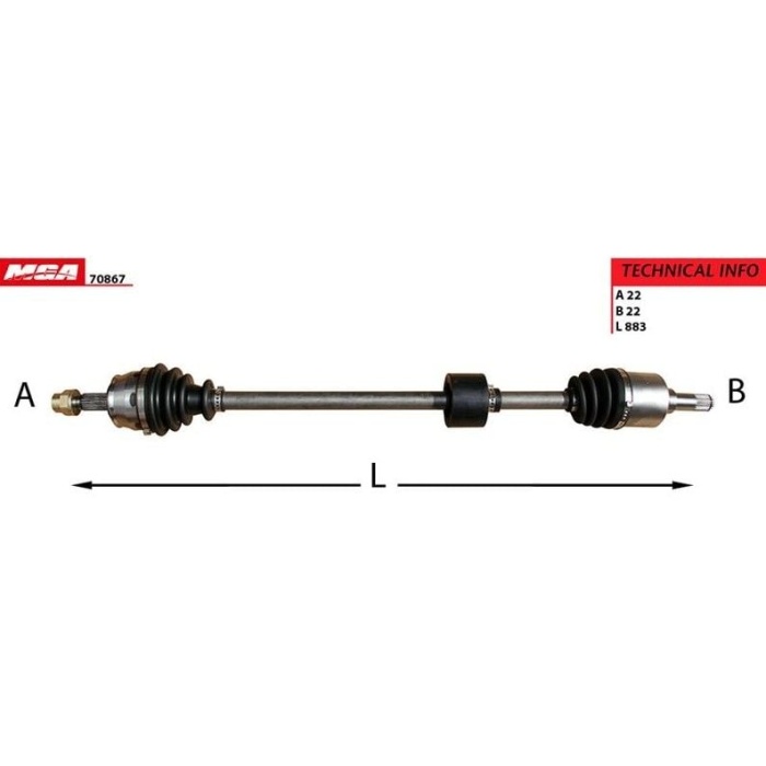 Linea 1.4 8V Sağ Aks Mga MGA-70867