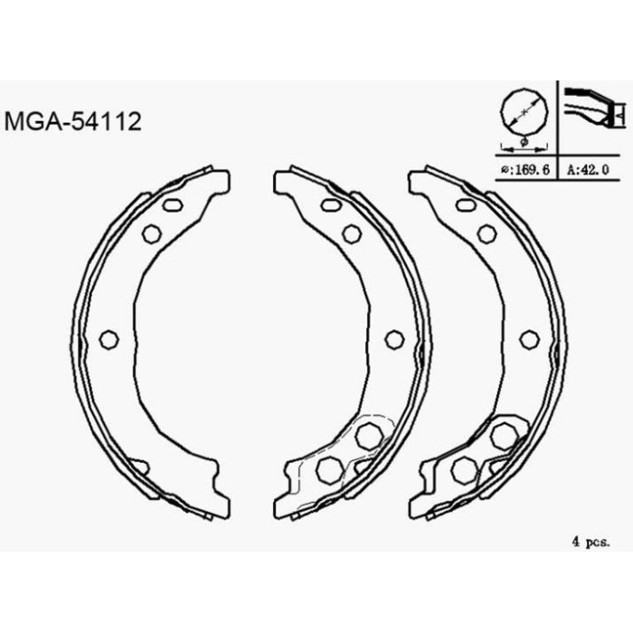 Ducato II 2.3JTD 15 El Fren Balatası Mga MGA-54112