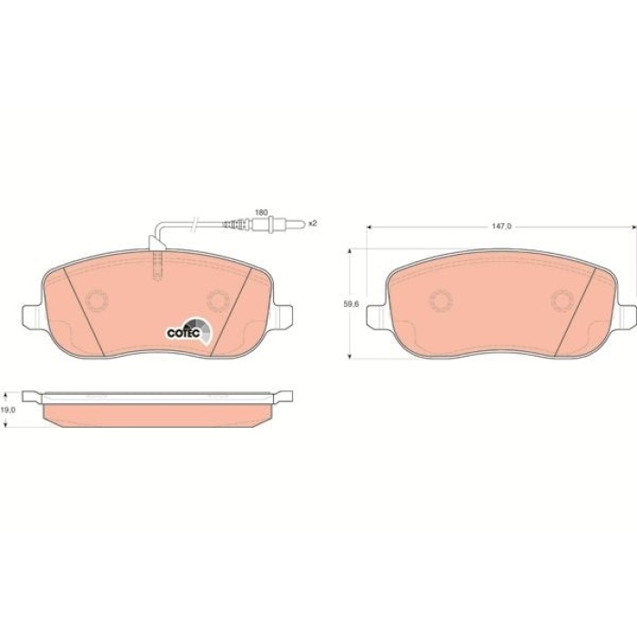 Fiat Scudo 1996-2006 Arası 2.0 JTD 16V, 2.0 JTD, 1.9 TD Eco, 1.9 TD TRW Marka Ön Balata