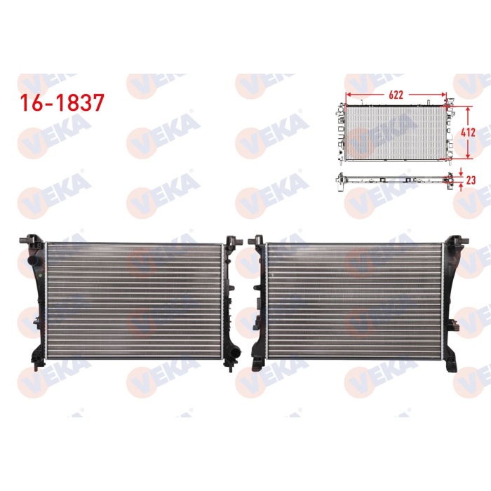 Egea 1.3 Su Radyatörü Veka 16-1837