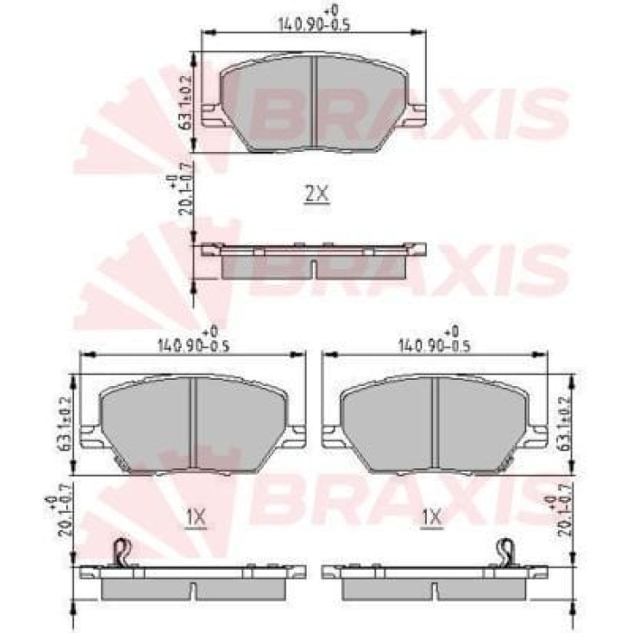 Fiat 500X 2014-2018 Arası 2.0 D Multijet 4x4 Braxis Marka Ön Balata