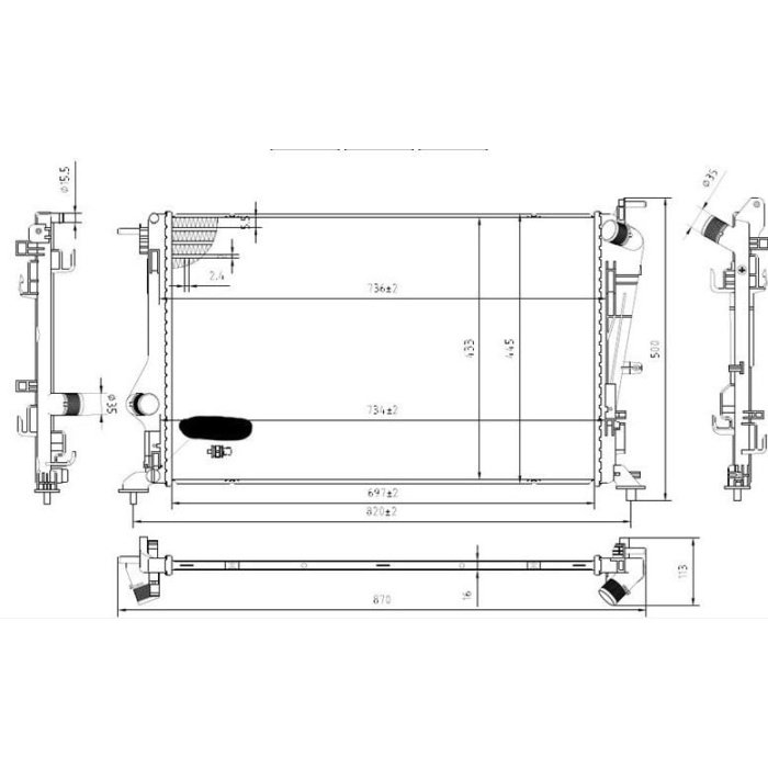 Megane IV 1.5 dci Euro6 Su Radyatörü Mga MGA-80870