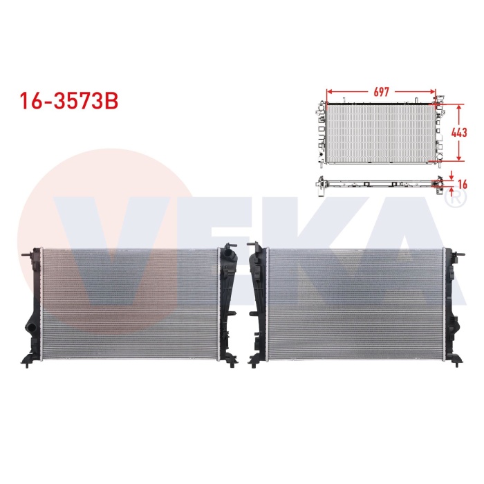 Megane IV 1.5 dci Euro6 Su Radyatörü Veka 16-3573B